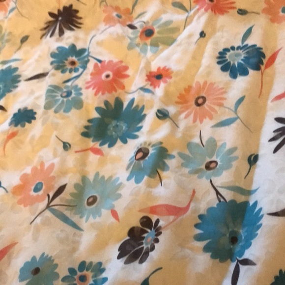 HeartSoul Cream, brown, blue, pink floral skirt - Picture 3 of 8